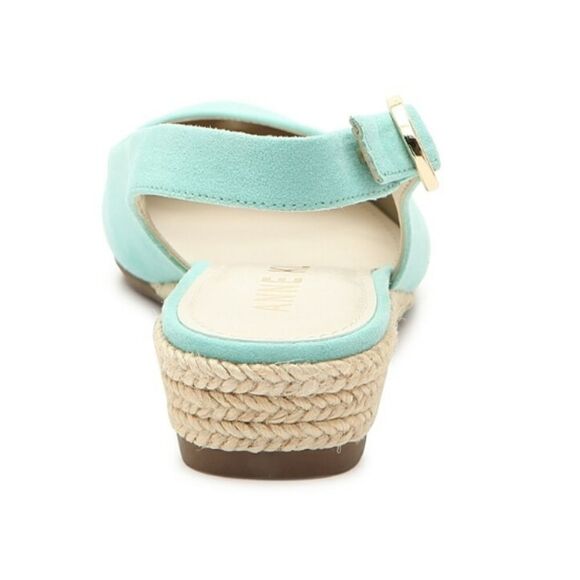 BRAND NEW ANNE KLEIN ESPADRILLE WEDGE SUEDE FLAT PUMP - Picture 14 of 16